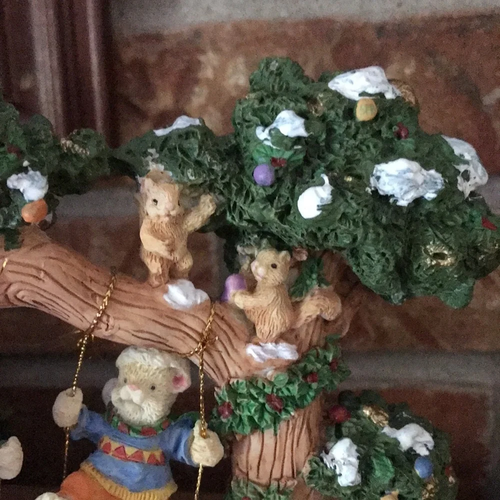 Rare Vintage Large Holiday Santa Snowman Swinging Tree‼️FINAL SALE